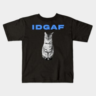 Cat idgaf Kids T-Shirt